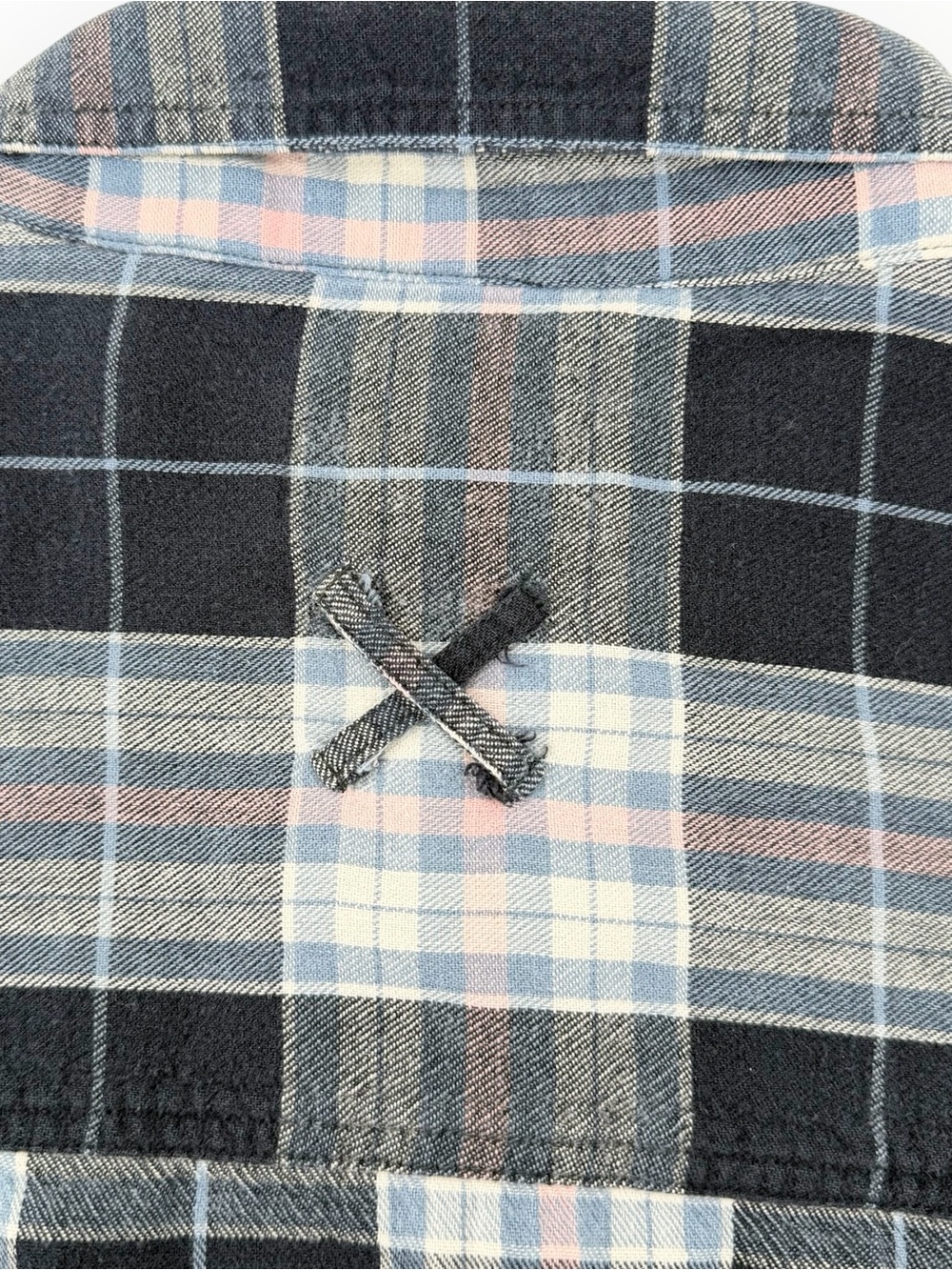 Westbound Blue White Plaid Long Sleeve Button Up Blouse Top XL Gorpcore Casual - Picture 4 of 9